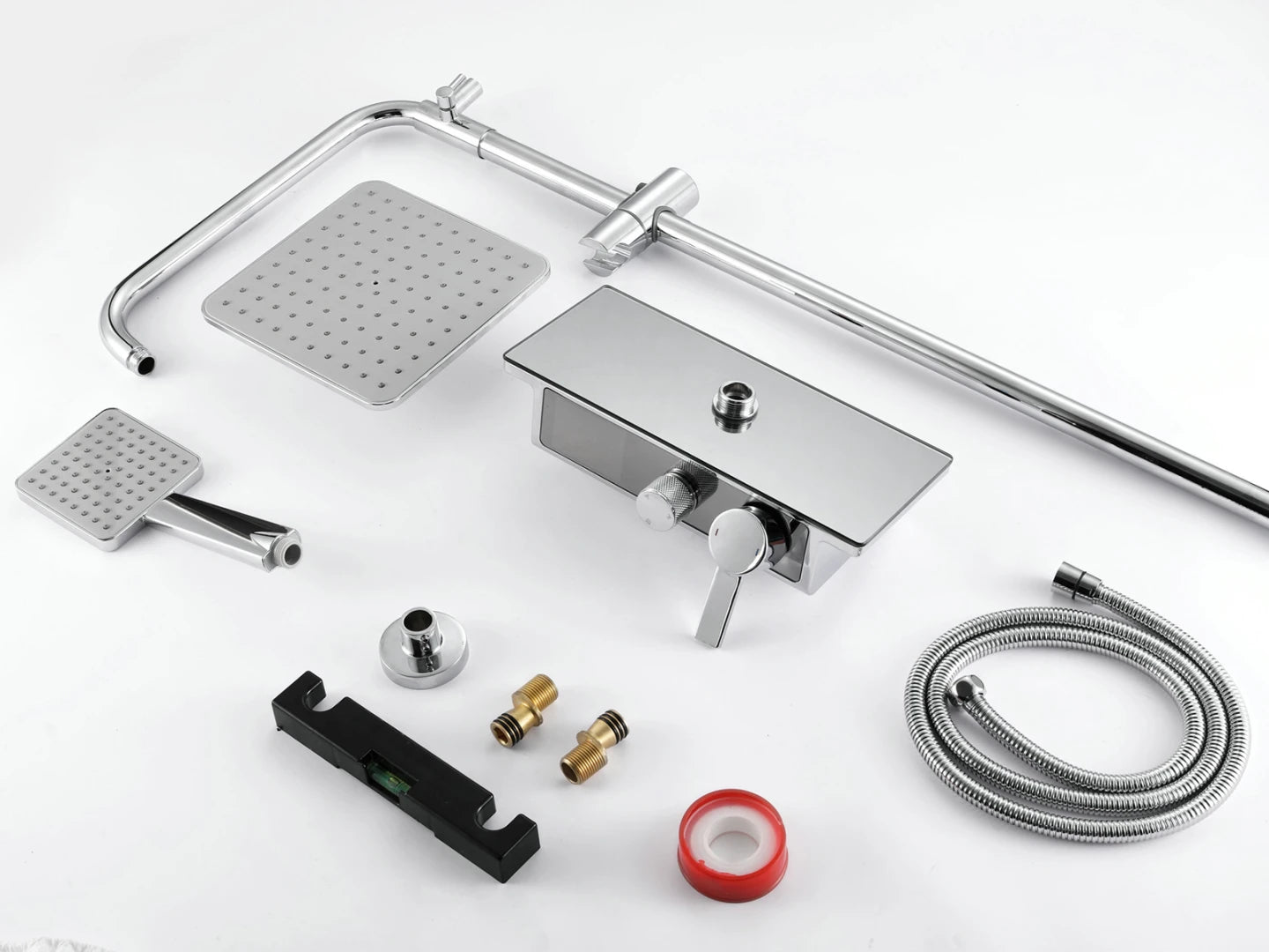 Opbouw regendoucheset - Digitaal display - Lari Chroom