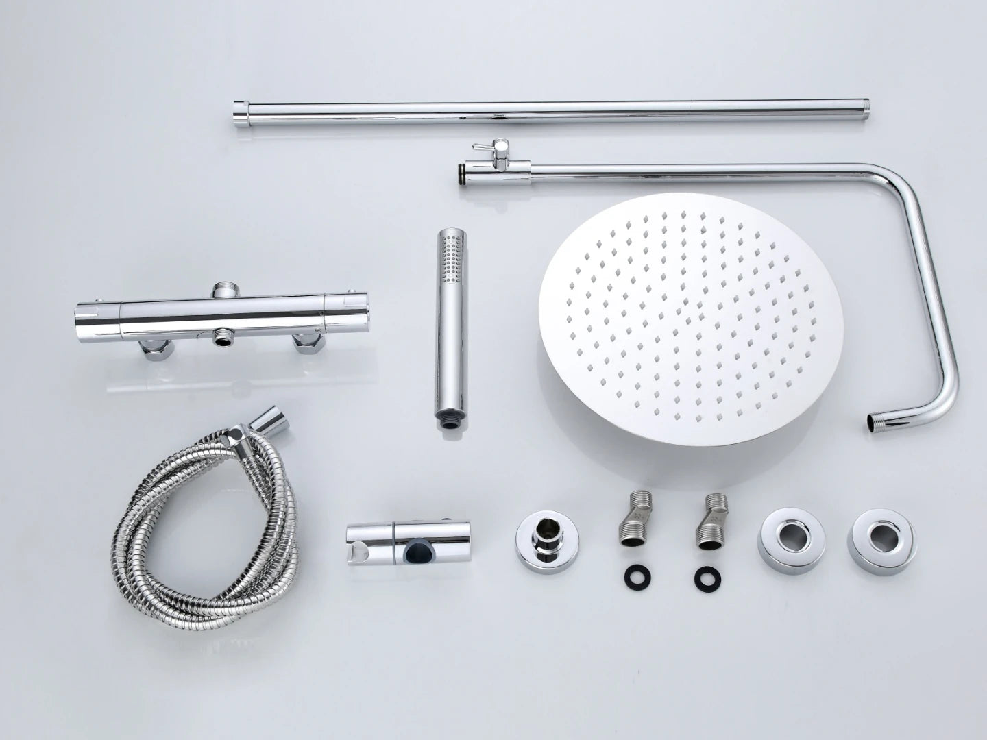 Thermostatisch opbouw regendoucheset - Olga Chroom