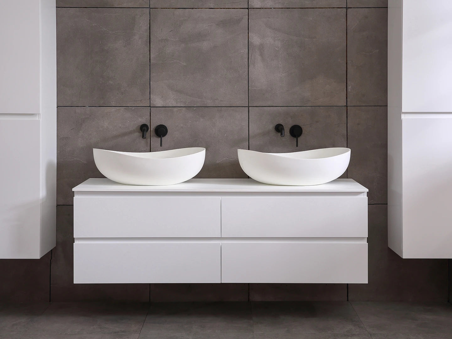 Badmeubel onderkast - Brandon Mat wit - 49x159x50cm
