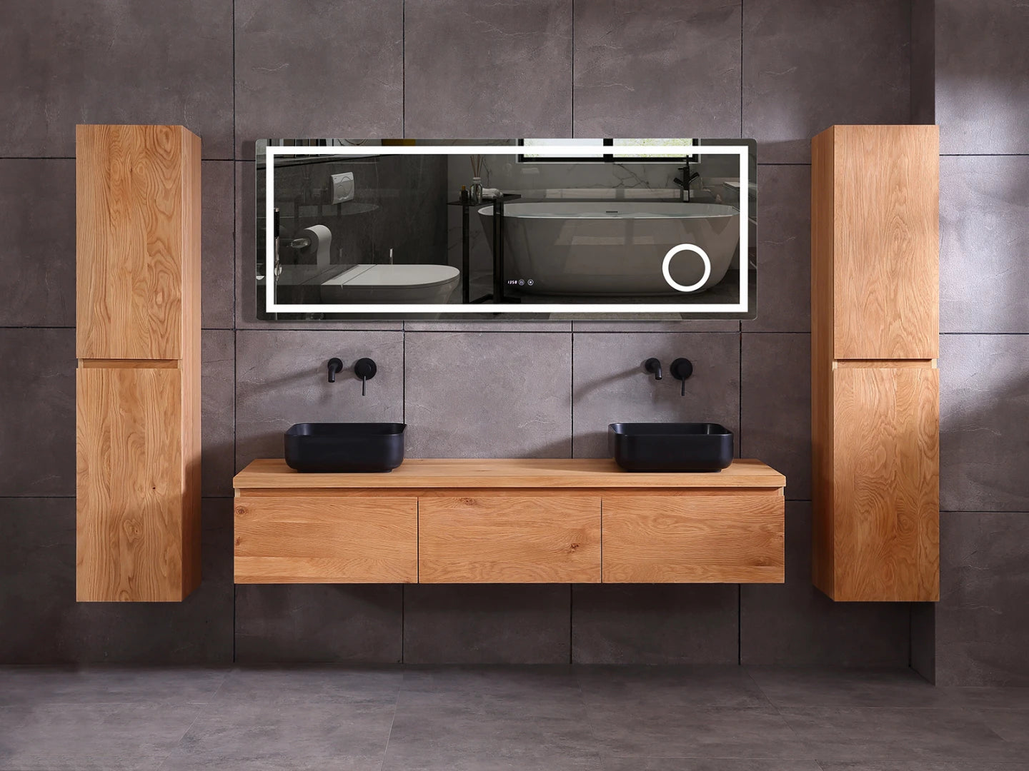 Badmeubel onderkast - Jeremy Eiken natural - 50x180x35cm