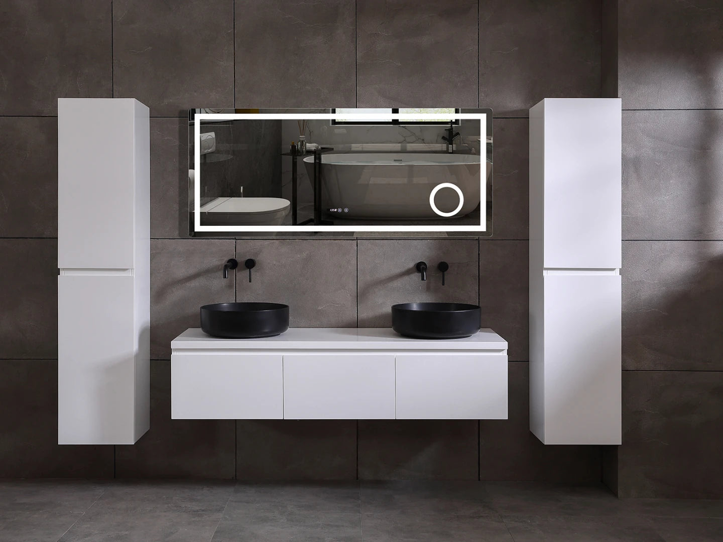 Badmeubel onderkast - Jeremy Mat wit - 50x150x35cm