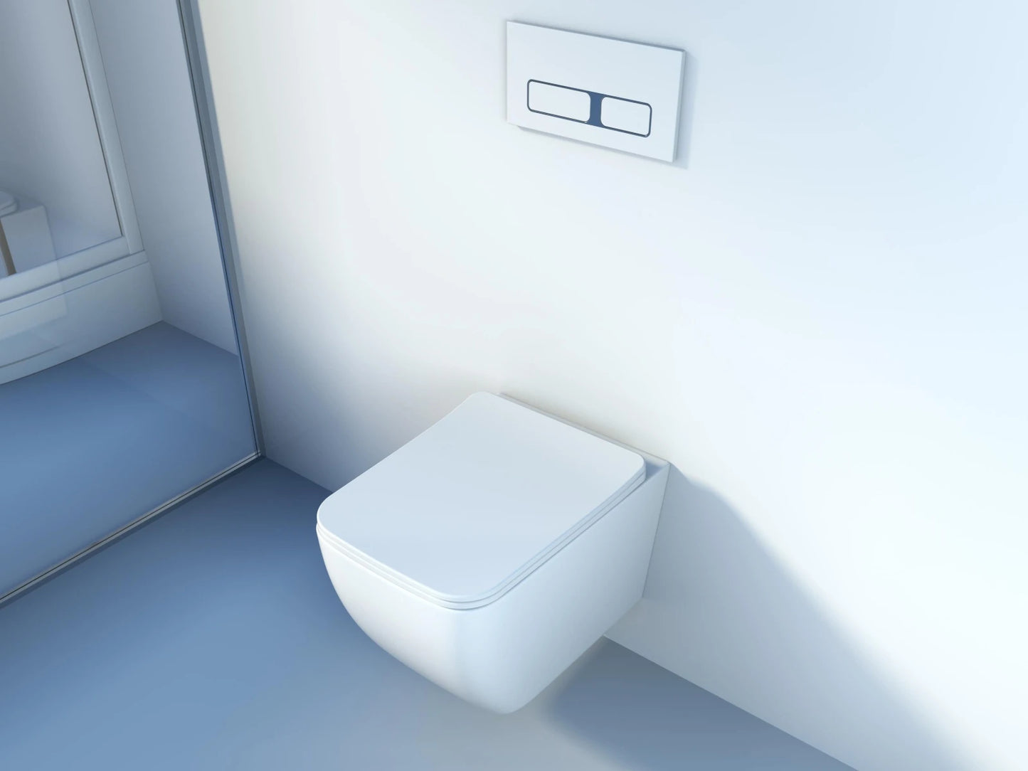 Hangend rimless toilet - Florida Mat zwart - 52x36x38cm