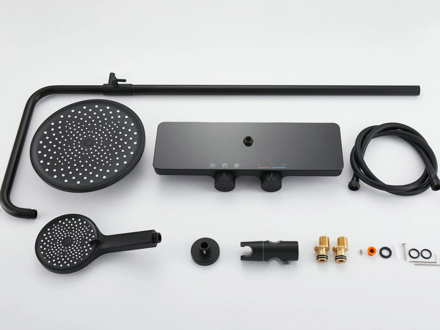 Opbouw regendoucheset - Vibe Mat zwart