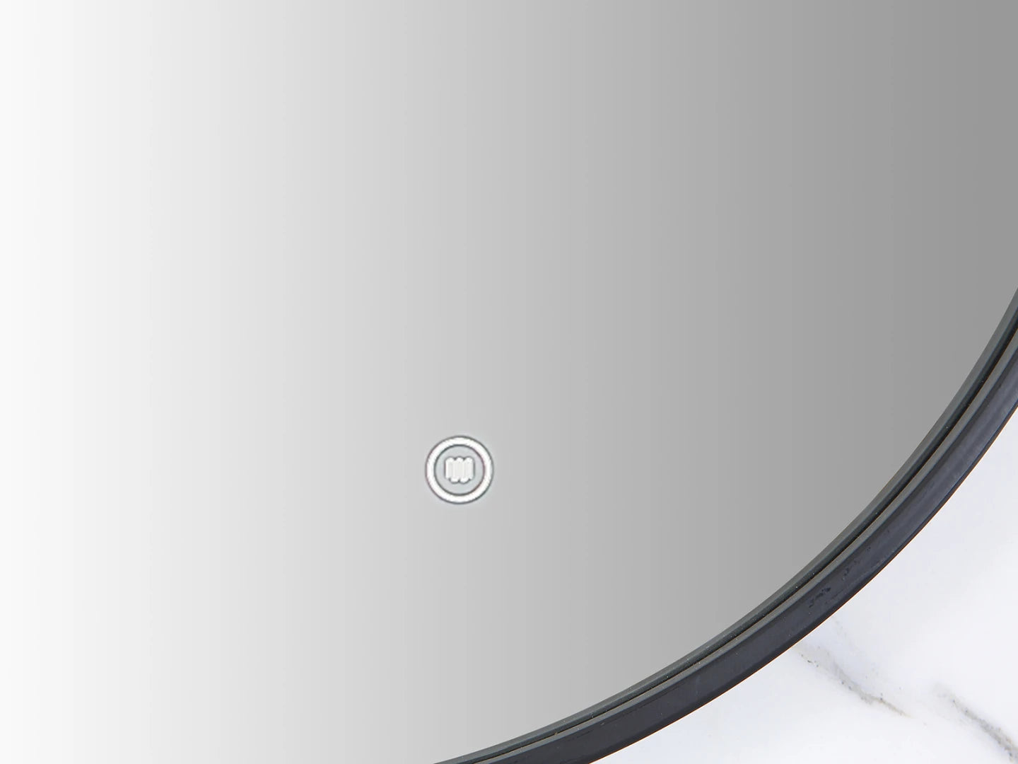 Badkamerspiegel met zwarte rand - Erica Mat zwart - 100x60cm