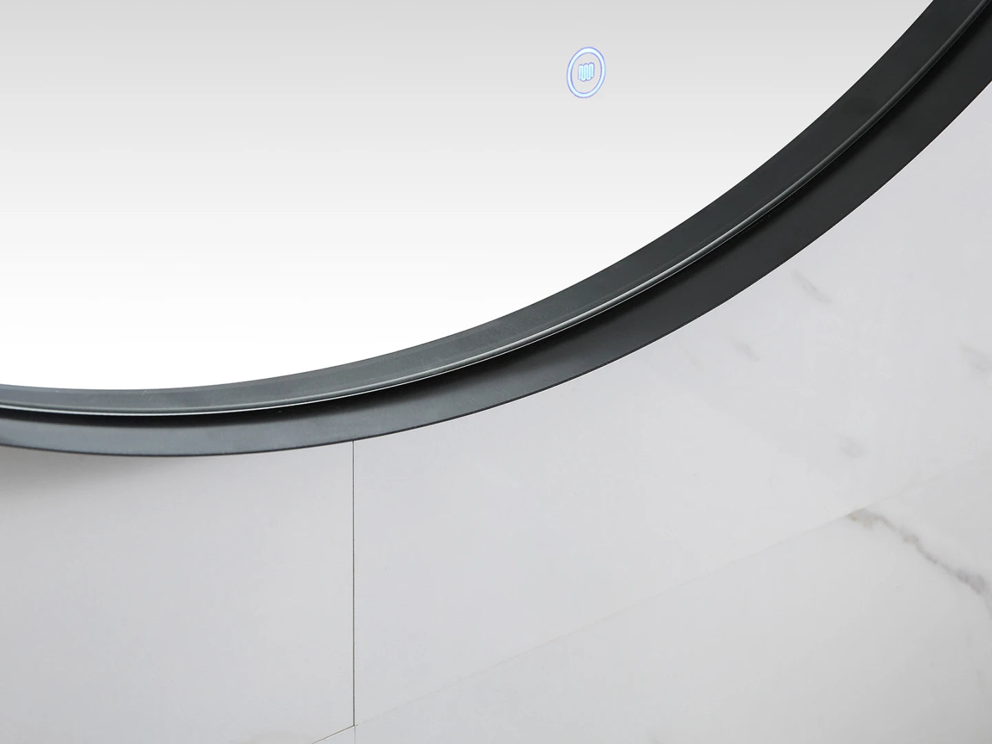 Badkamerspiegel met zwarte rand - Betty Mat zwart - 70x70cm