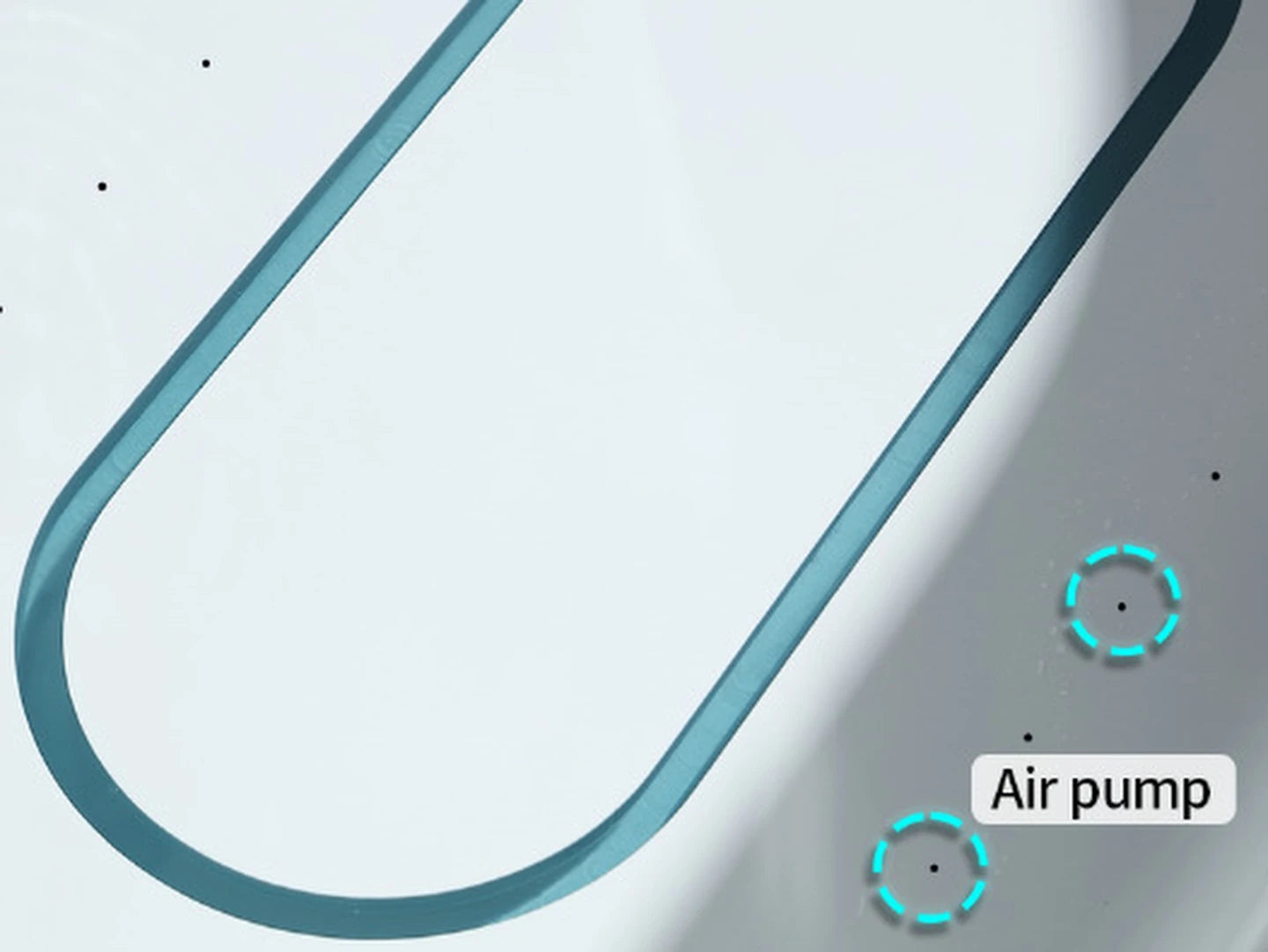 Vrijstaand massagebad - Blanco Glans wit - 170x79x64cm