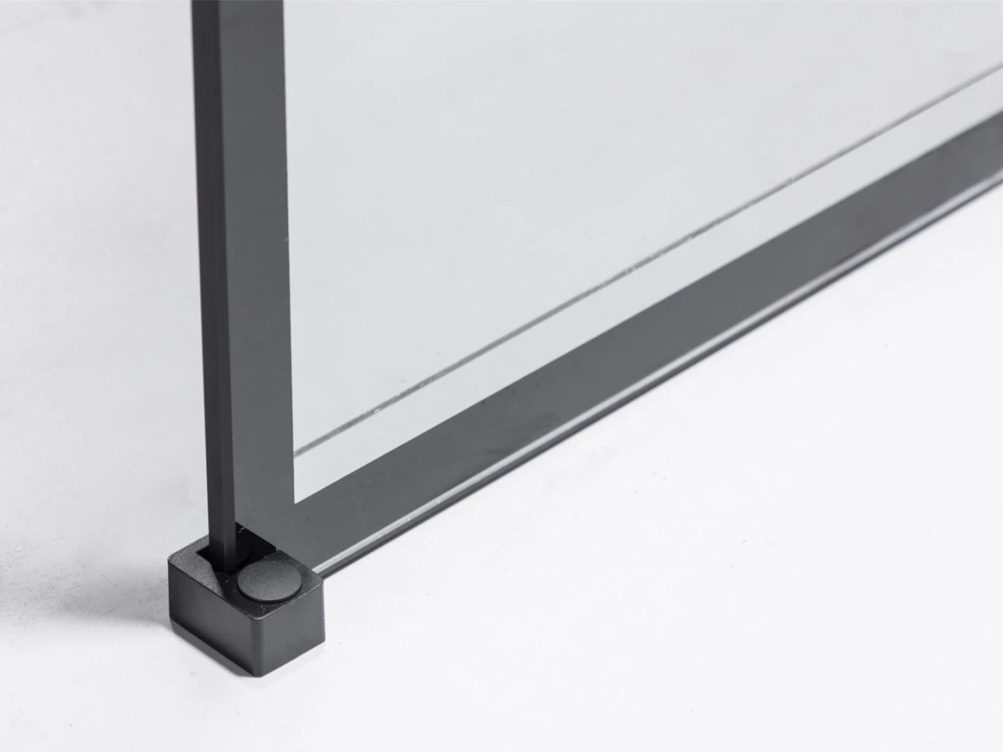 Douchewand - Reno Mat zwart - verstelbaarx110x195cm