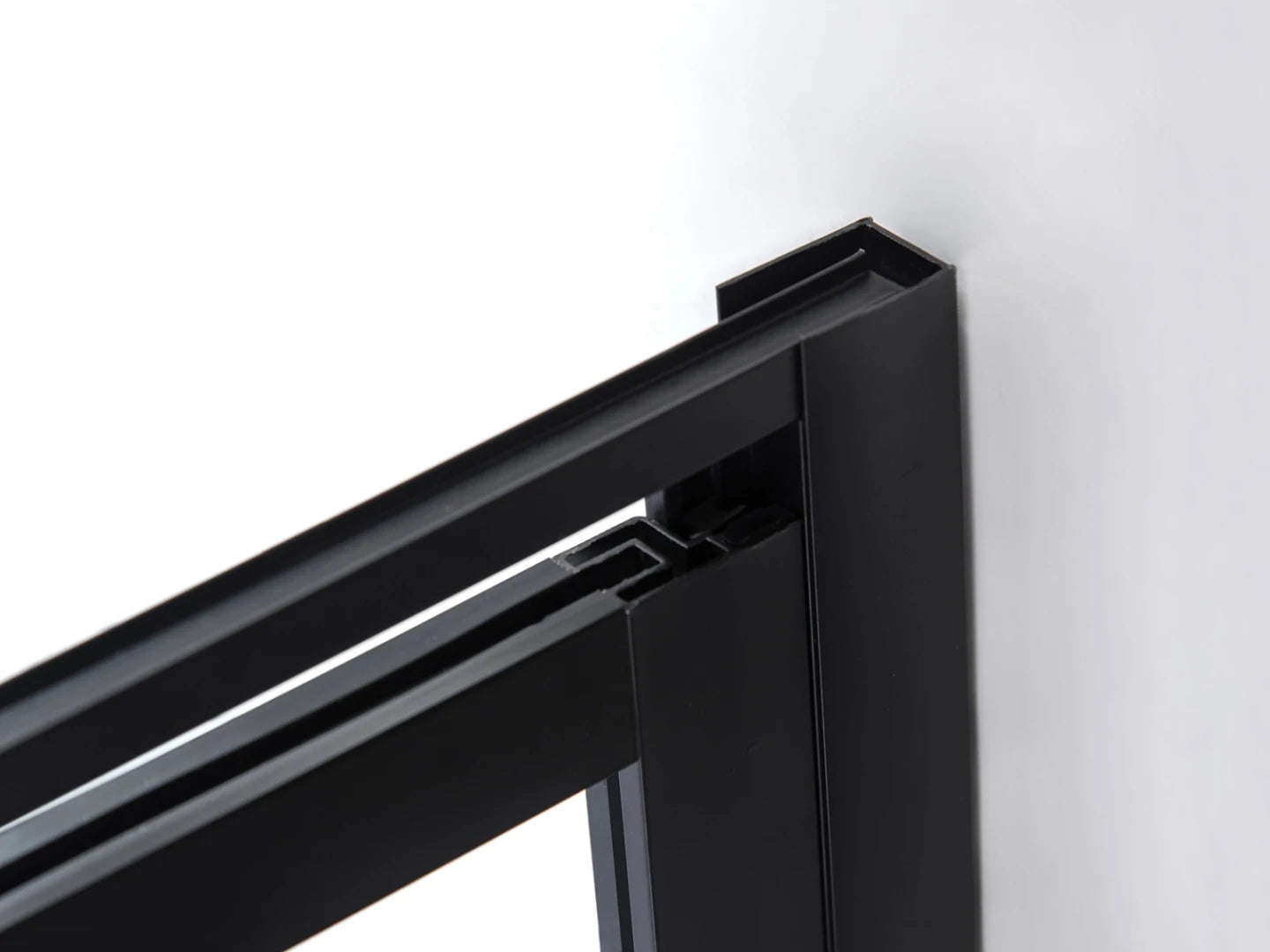 Douchedeur - New York Mat zwart - 80x80x190cm