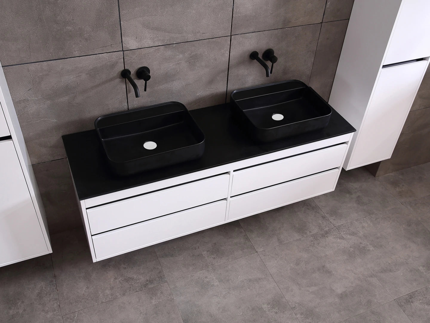 Badmeubel onderkast - Bradley Mat wit - 49x159x50cm
