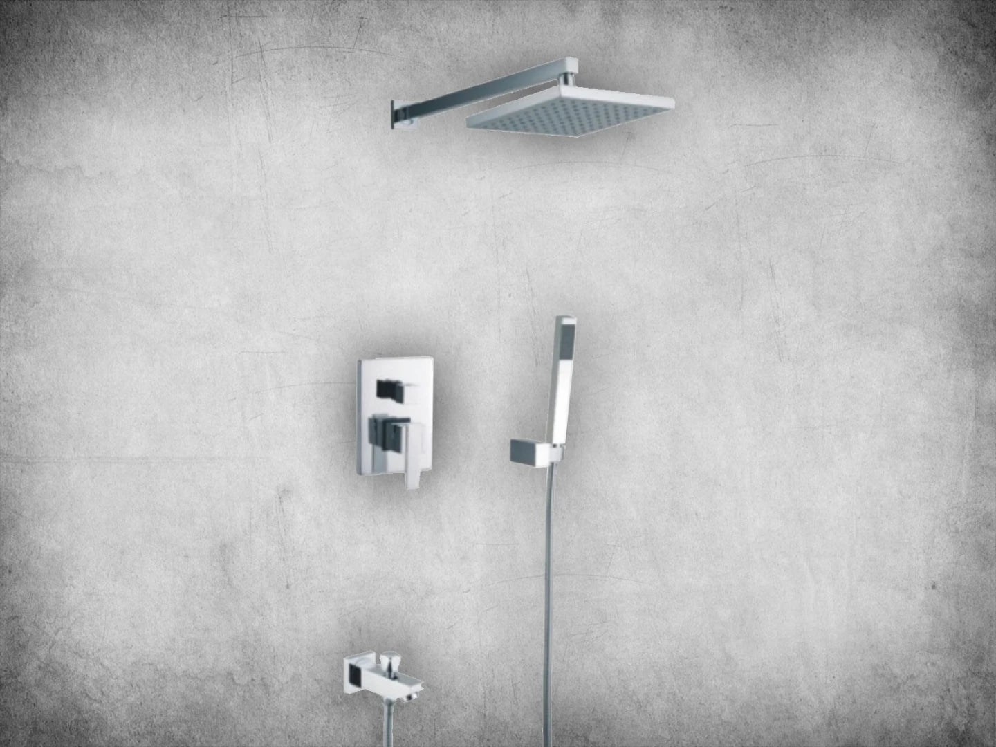 Inbouw regendoucheset - Falcon Chroom