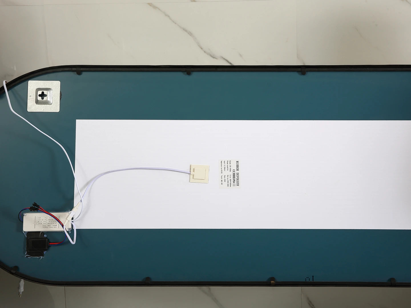 Badkamerspiegel met zwarte rand - Erica Mat zwart - 160x60cm