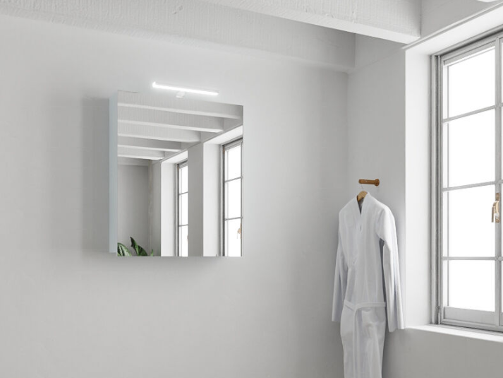 MONDIAZ CUBB Spiegelkast 60x70x16cm - Clay MDF