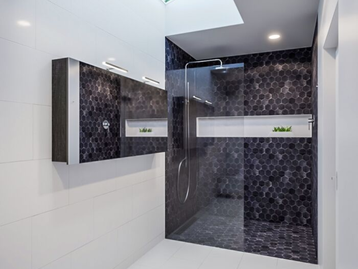 MONDIAZ CUBB Spiegelkast 150x70x16cm - Dark Brown - Drie Deuren