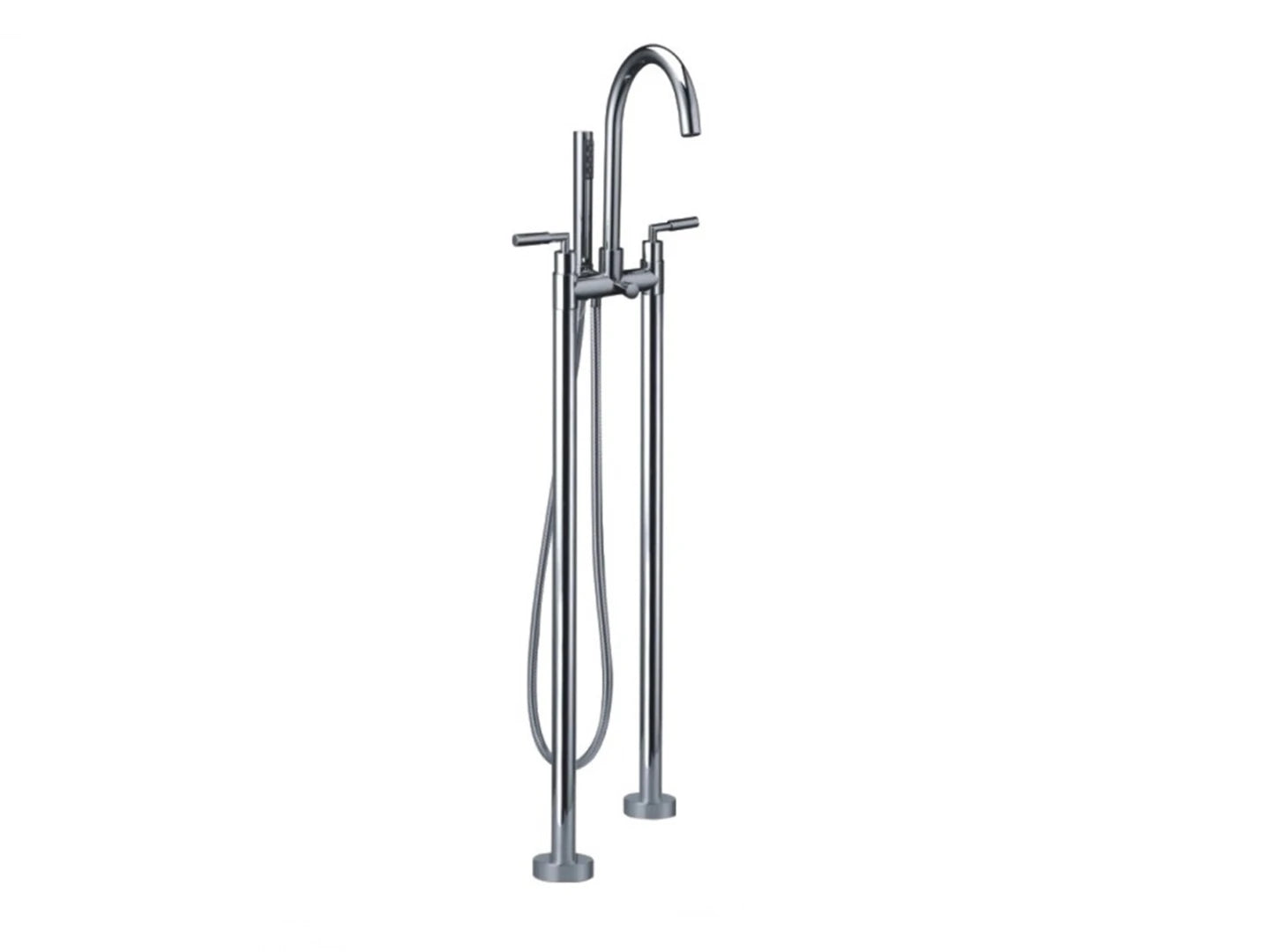 Vrijstaande badkraan - Rome Mat zwart - 115cm