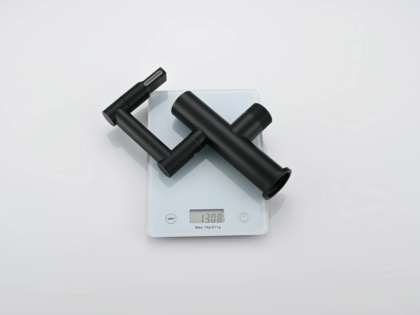 Digitale wastafelkraan - draaibare uitloop - Sifi Mat zwart - 20cm