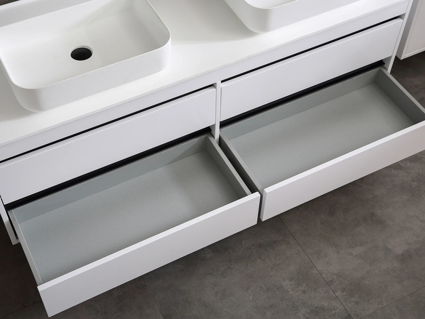 Badmeubel onderkast - Bradley Mat wit - 49x159x50cm