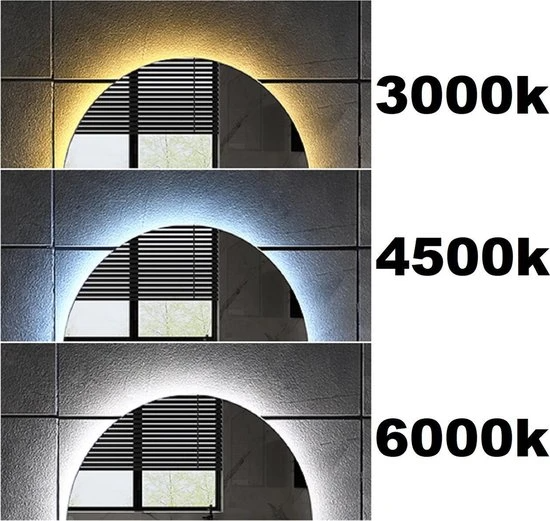 LED Badkamerspiegel - Bluetooth - Laine 60x60cm