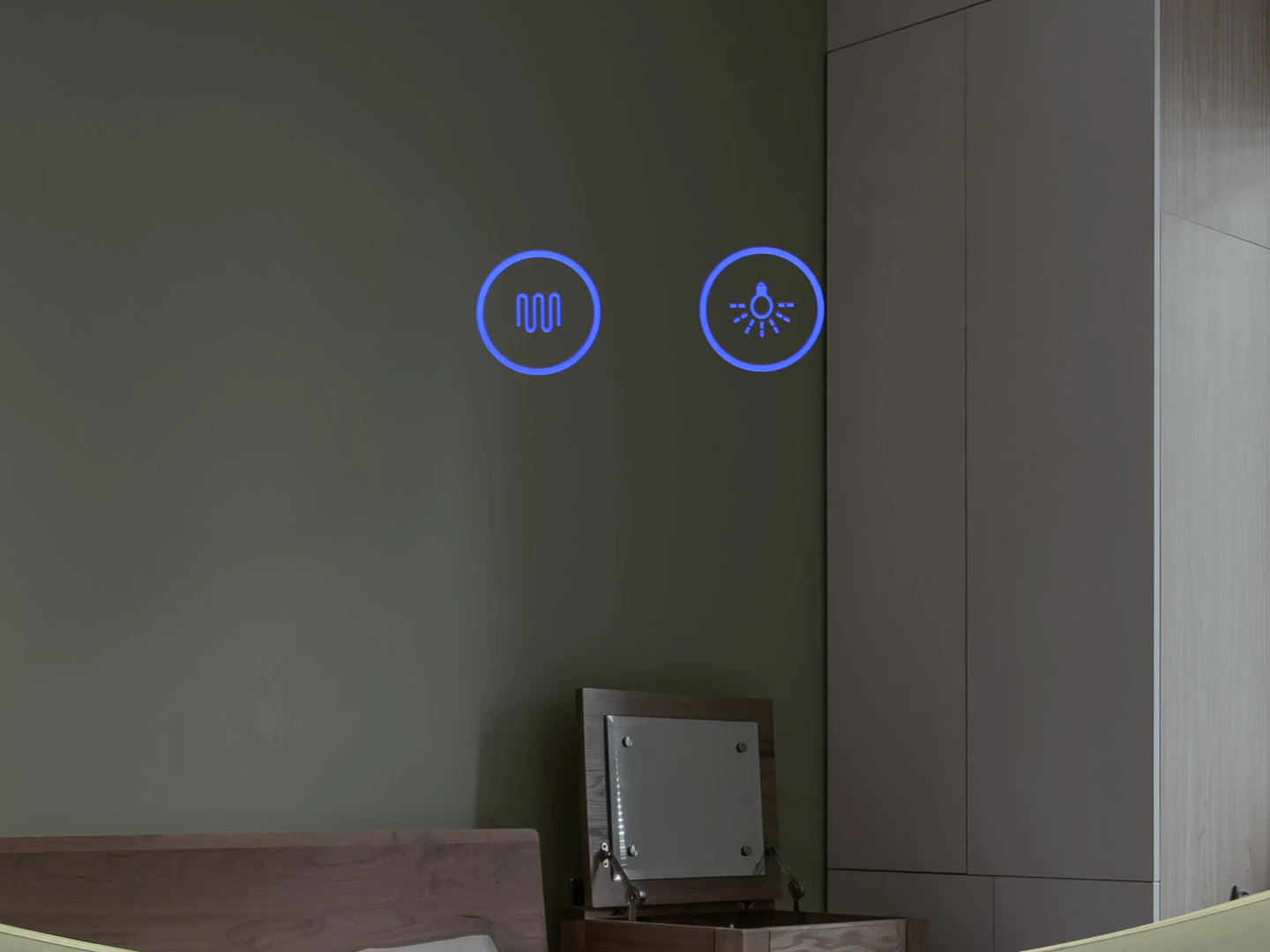 LED Badkamerspiegel - halfrond rechts - Jill 40x80cm