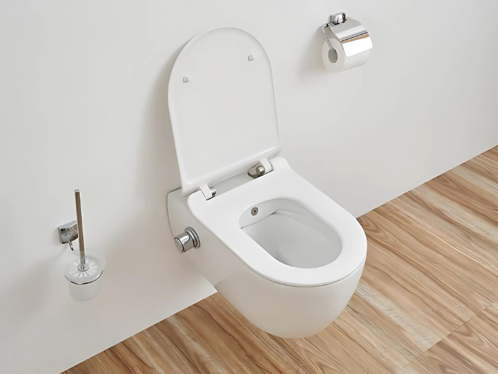 Luxora® Easy Flush Rimfree Wandcloset met Bidet 36x55x25 cm - Inclusief Slim Flatline Softclose Zitting