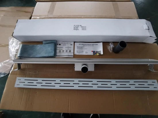 Douchedrain - Durham Geborsteld RVS - 90x7x7cm