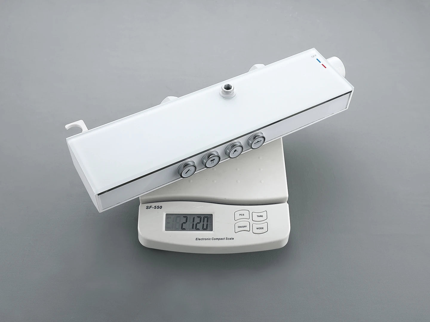 Opbouw regendoucheset - Digitaal display - Friso Mat wit