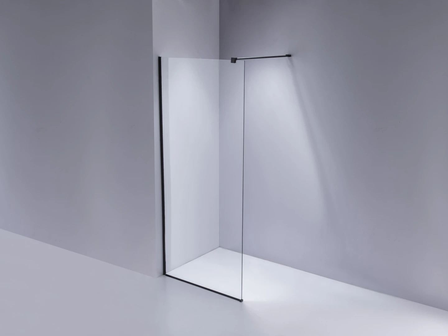 Douchewand - Miami Mat zwart - verstelbaarx120x195cm