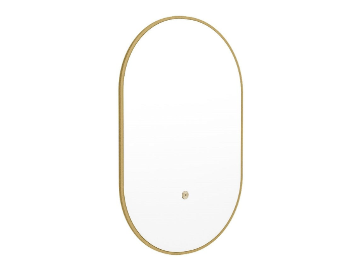 MONDIAZ Luna LED Badkamerspiegel - Bewegingssensor - 45x90cm Ovaal (Oro) Goud