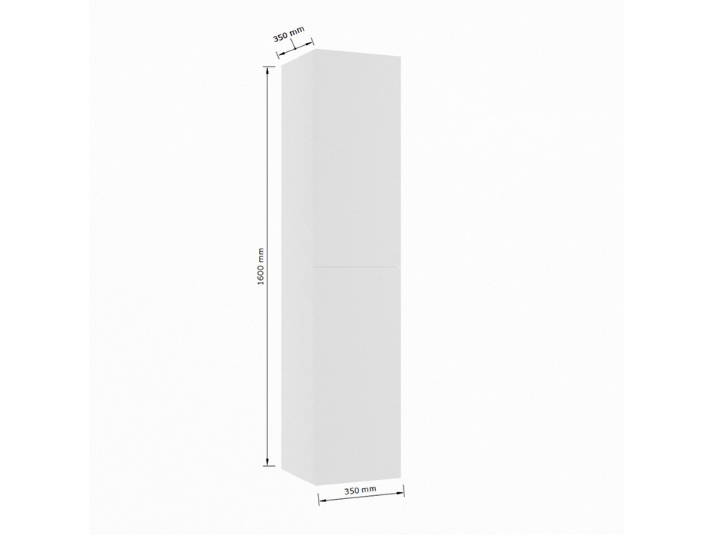 MONDIAZ BEAM Kolomkast Badmeubel 160cm - Clay (Lichtgrijs) met 2 Push-to-Open Deuren