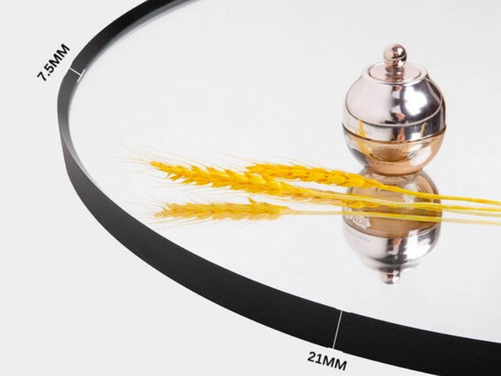 Ronde LED Badkamerspiegel Luca - Spiegelverwarming - Mat Zwart - 90 cm