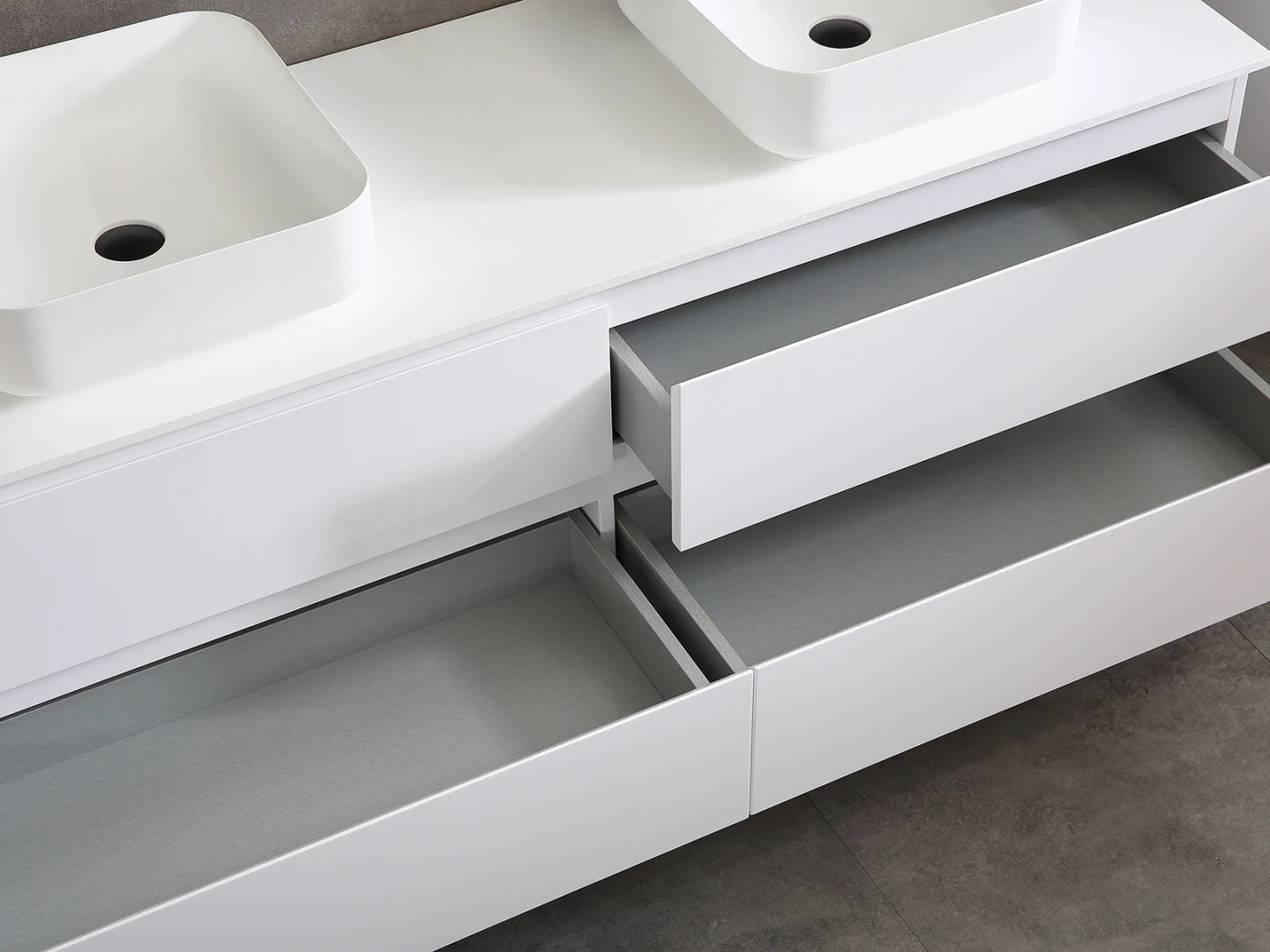 Badmeubel onderkast - Brandon Mat wit - 49x159x50cm
