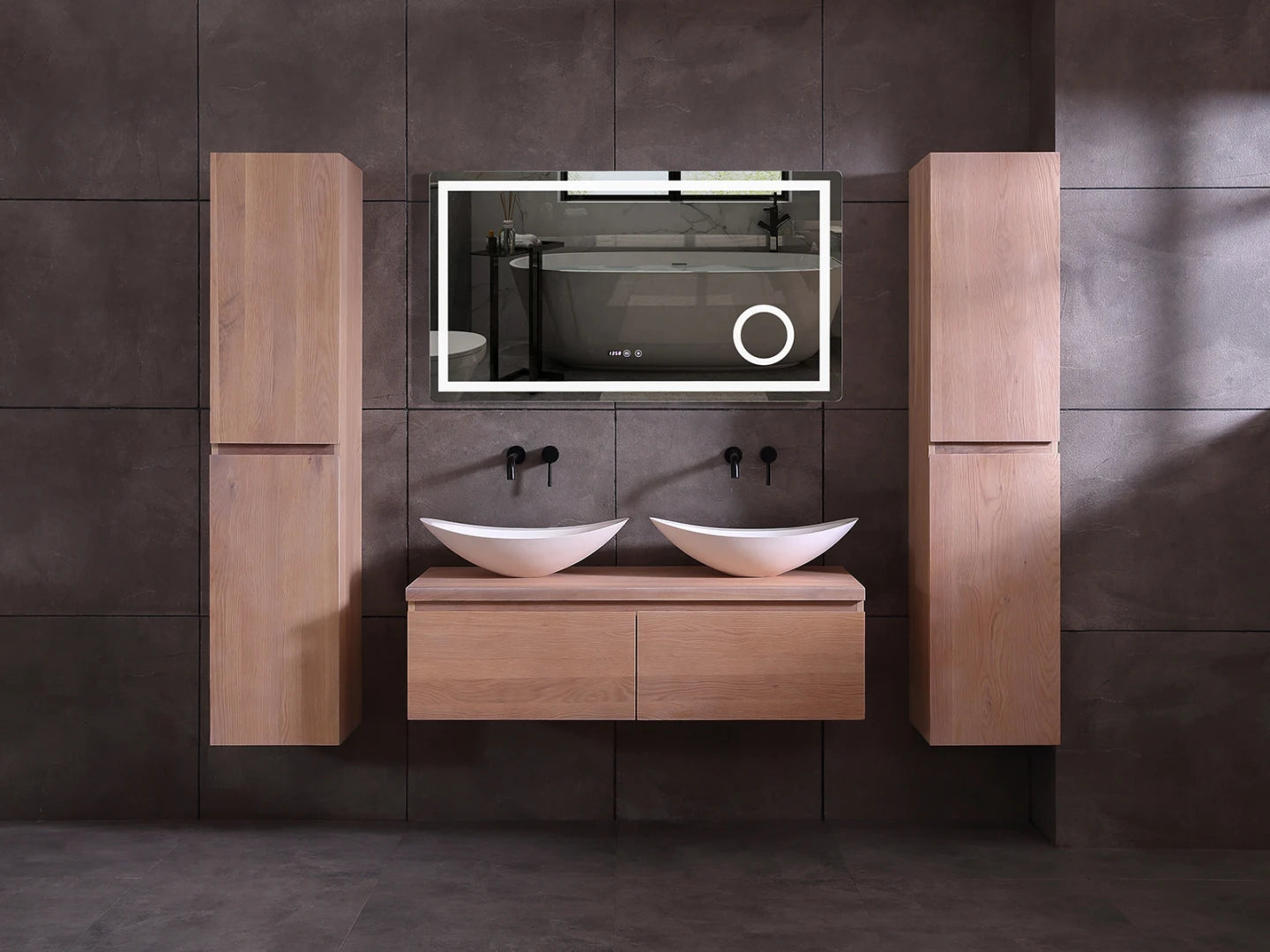 Badmeubel onderkast - Jeremy Eiken white wash - 50x120x35cm