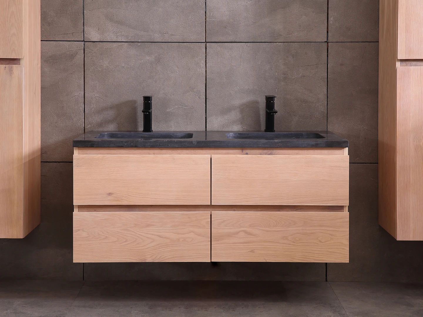 Badmeubel onderkast - Brandon Eiken white wash - 49x119x50cm