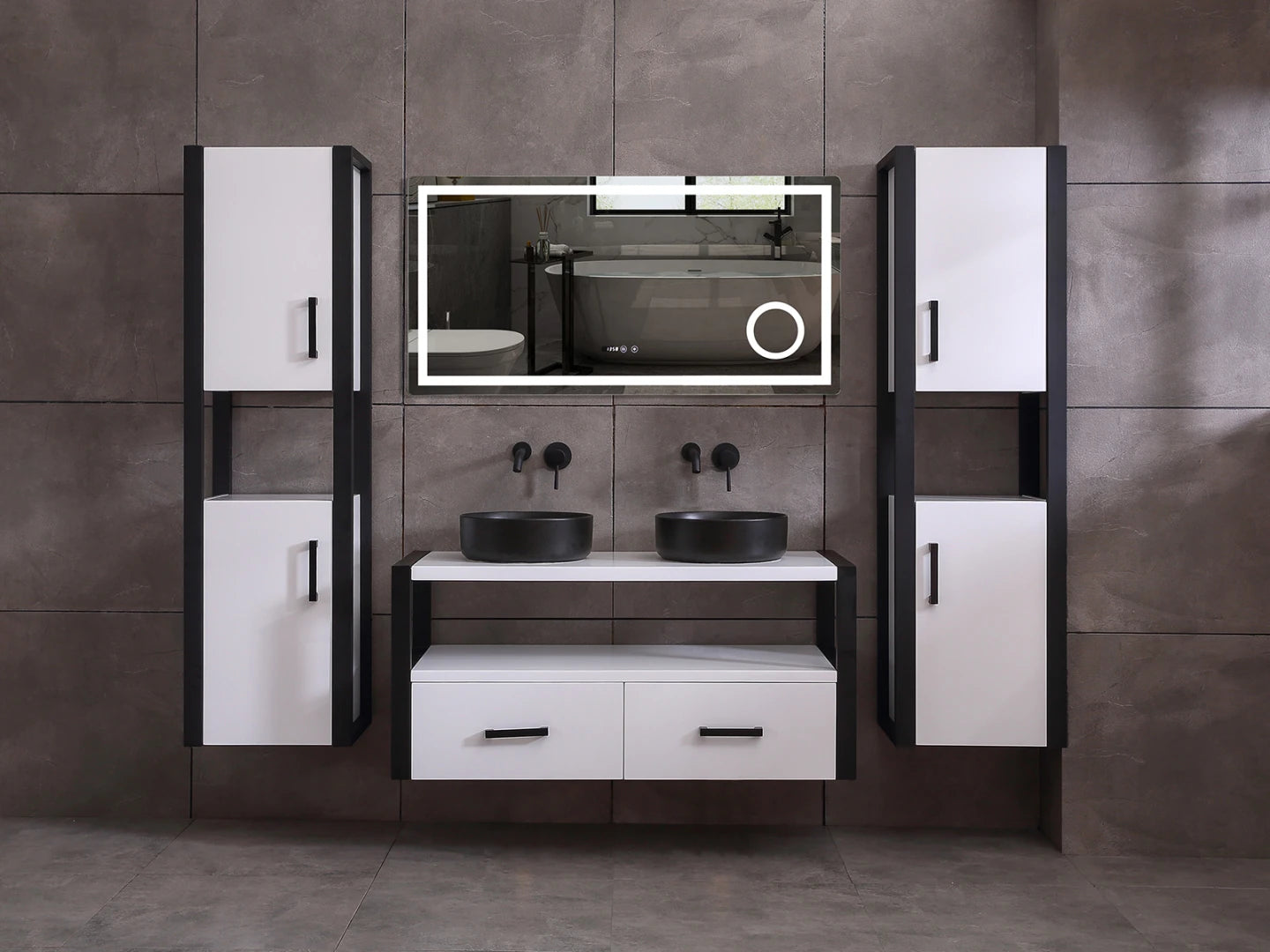 Badmeubel onderkast - Philip Mat wit - 50x120x55cm