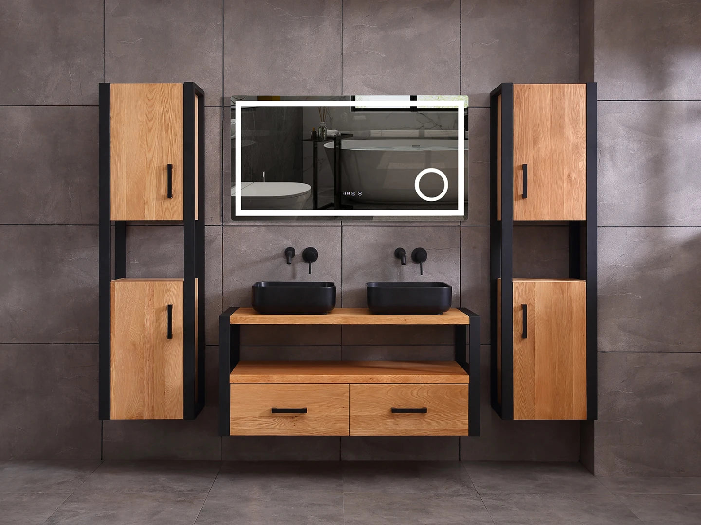 Badmeubel onderkast - Philip Eiken natural - 50x120x55cm