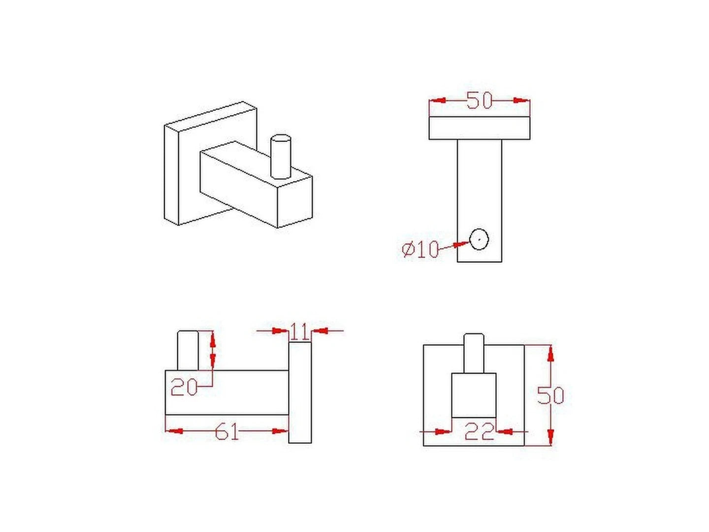 4-delig toiletaccessoires set Geborsteld goud