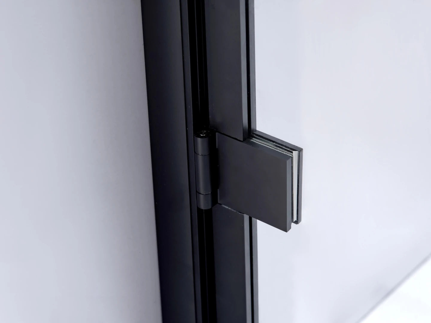 Douchedeur - New York Mat zwart - 90x90x190cm