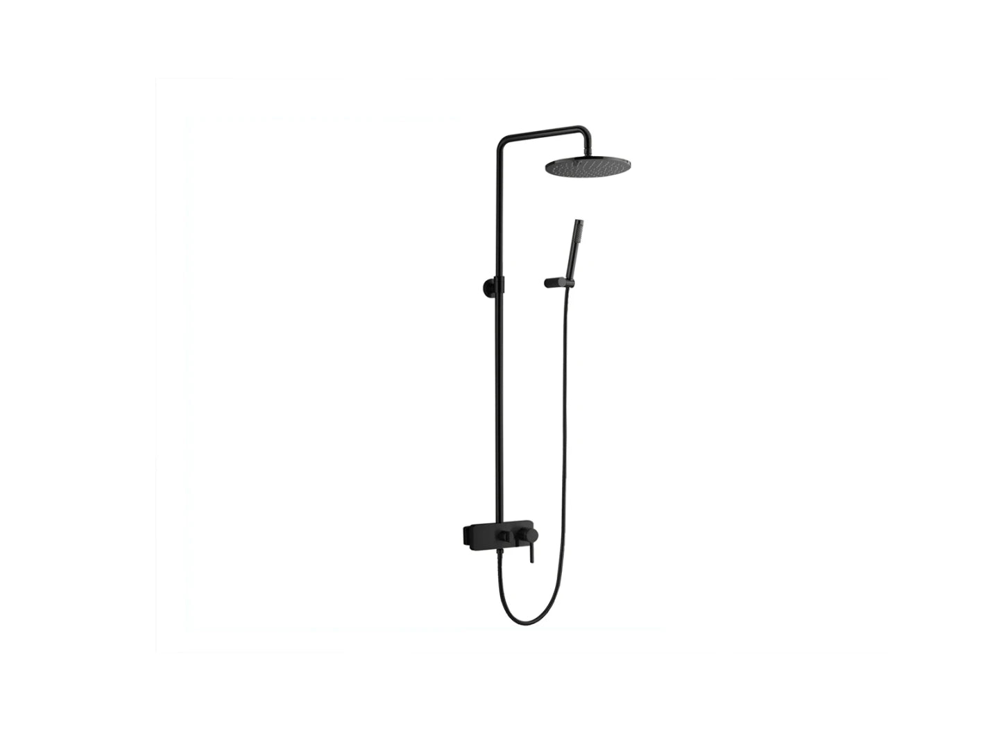 Opbouw regendoucheset - Kupa Mat zwart