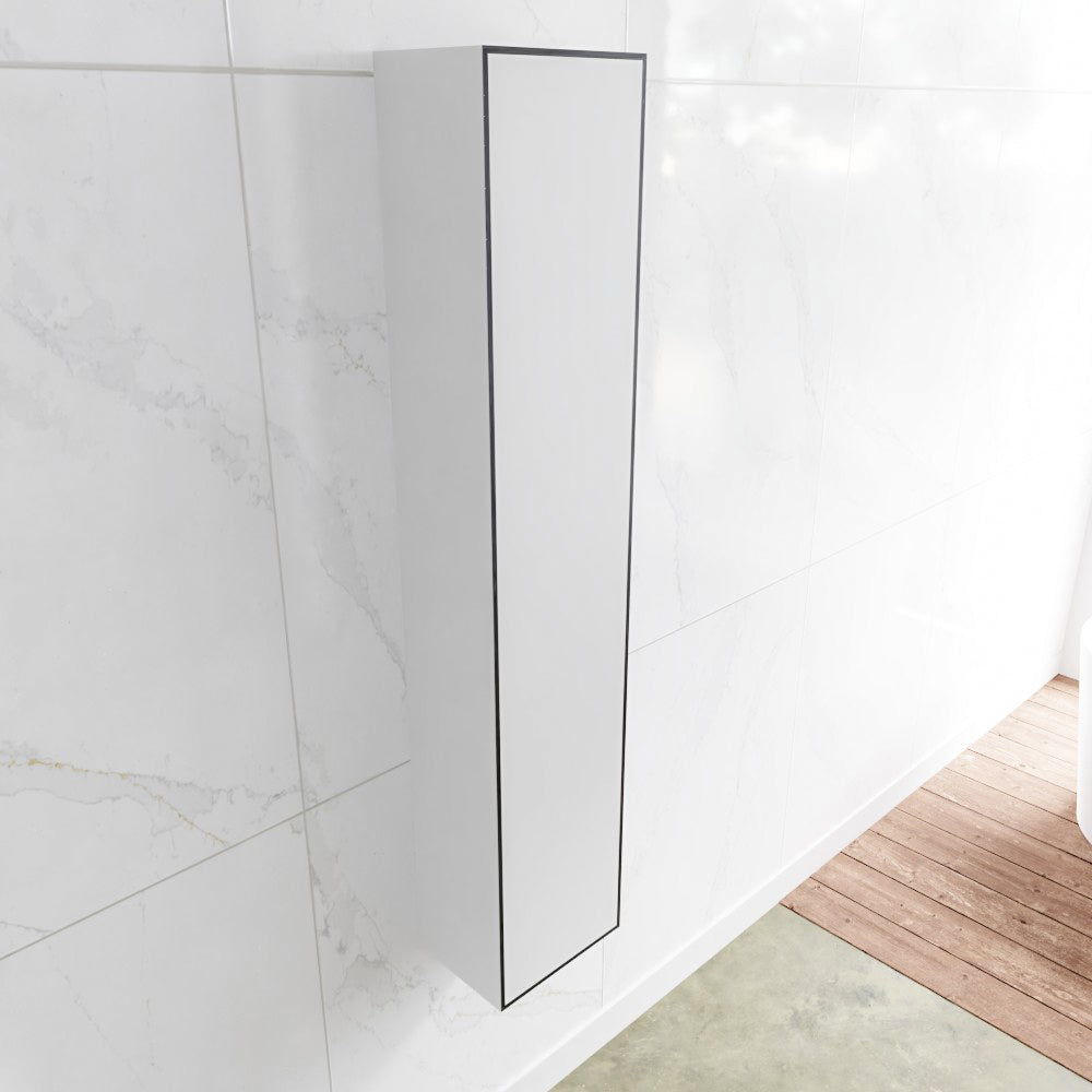 MONDIAZ LAGOM solid surface kolomkast 150 in kleur urban linksdraaiend.