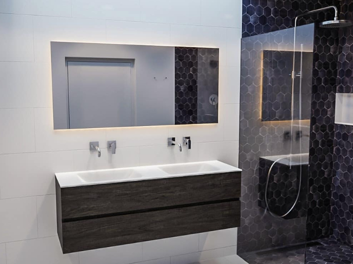 MONDIAZ Aria BRIGHT LED Badkamerspiegel 70x80cm Rechthoek