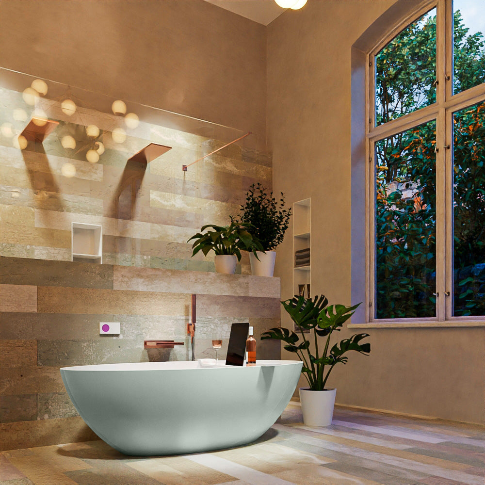 MONDIAZ FLOAT vrijstaand bad 170x80cm kleur Greey / Talc