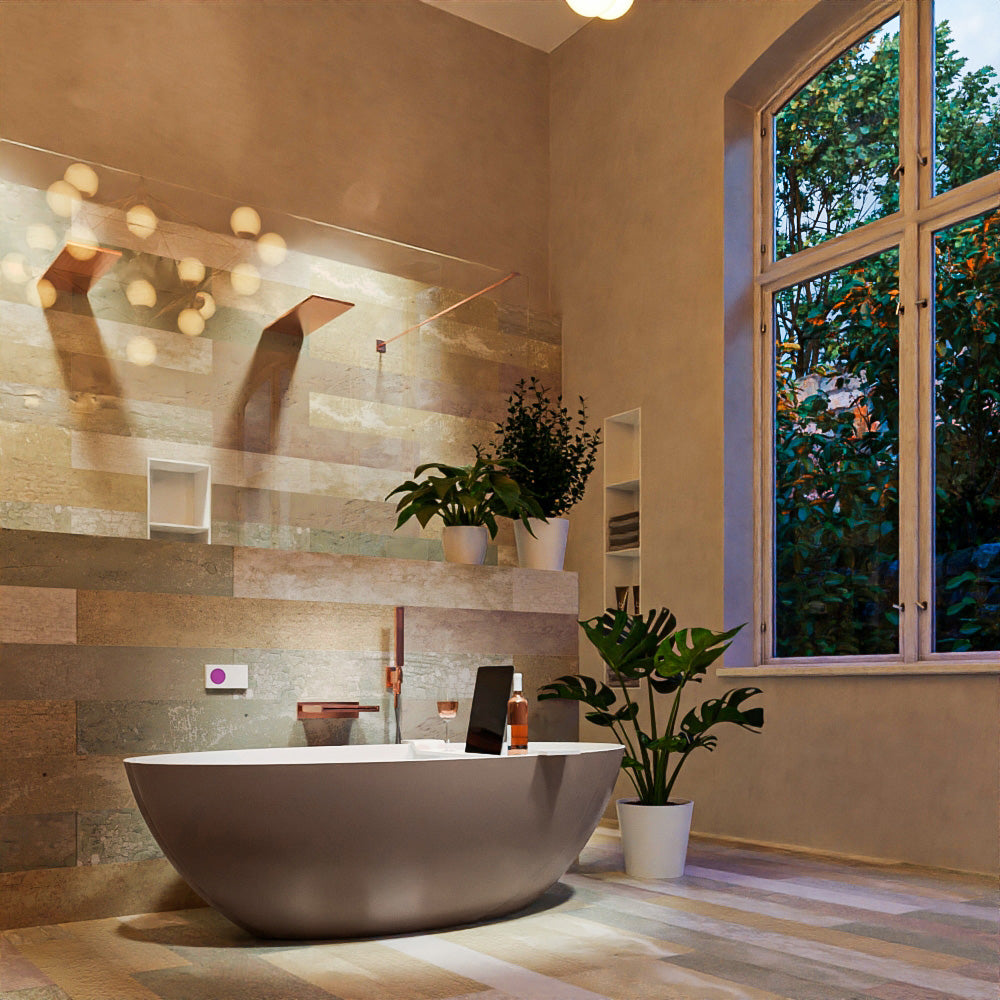 MONDIAZ FLOAT vrijstaand bad 170x80cm kleur Smoke / Talc