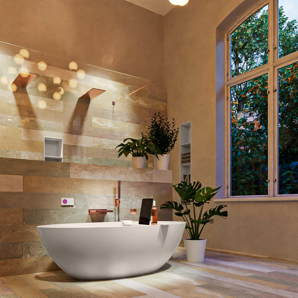 MONDIAZ FLOAT vrijstaand bad 170x80cm kleur Linen / Linen