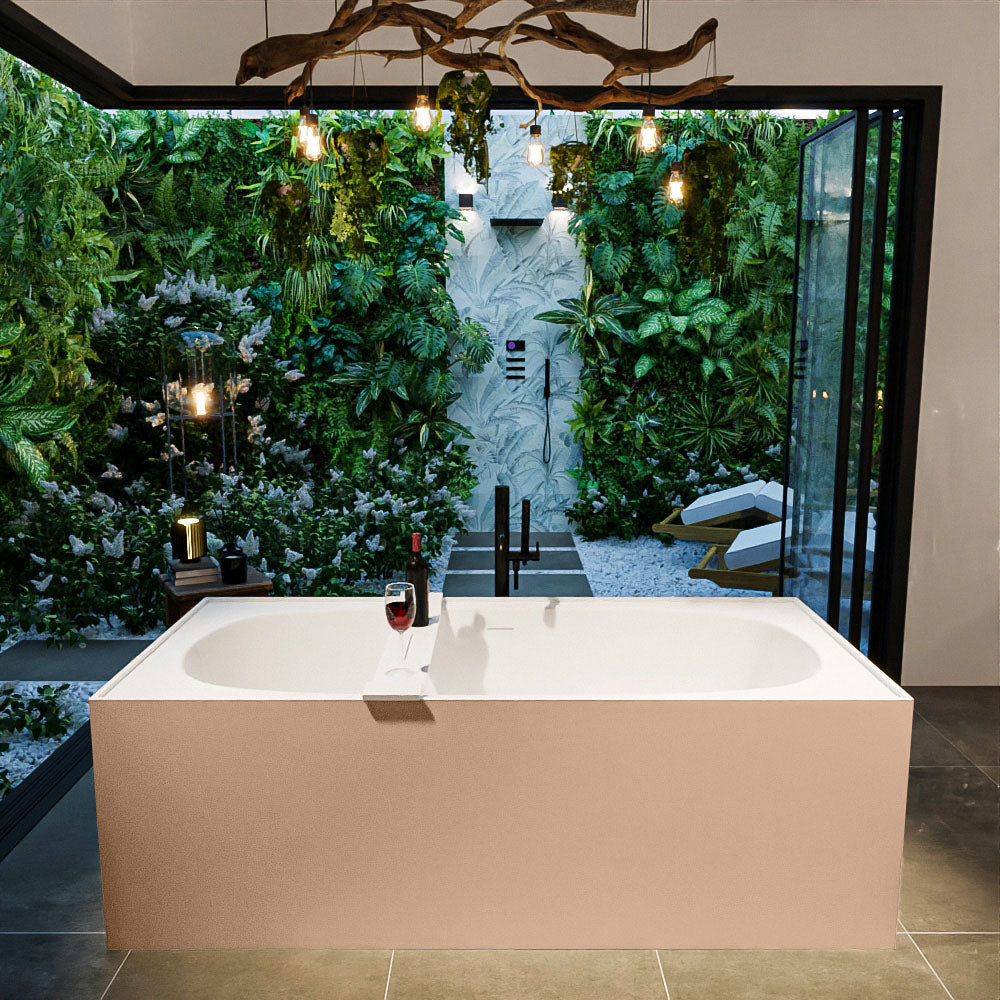 MONDIAZ FREEZE vrijstaand bad 180x85cm kleur Rosee / Talc