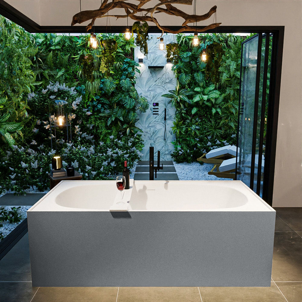 MONDIAZ FREEZE vrijstaand bad 180x85cm kleur Plata / Talc