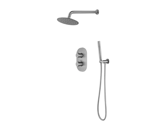 Luxora® Doucheset Inbouw met Box Thermostaat en Douchekop 25 cm Rond RVS