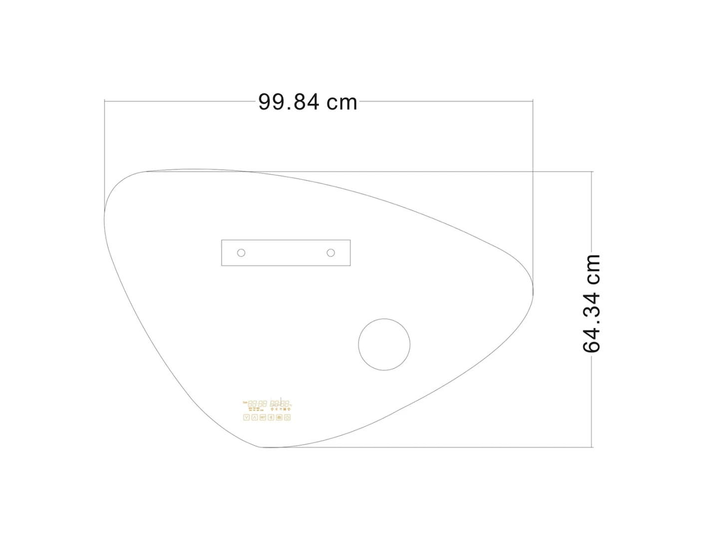 LED Badkamerspiegel - Bluetooth en speakers - Catina 100x64cm