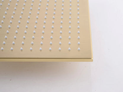 Thermostatische inbouw regendoucheset - Pointer Geborsteld goud