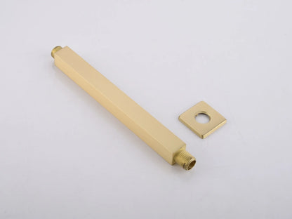 Thermostatische inbouw regendoucheset - Pointer Geborsteld goud