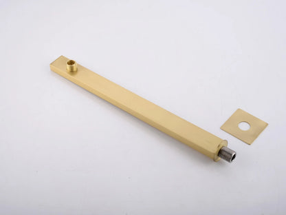 Thermostatische inbouw regendoucheset - Pointer Geborsteld goud