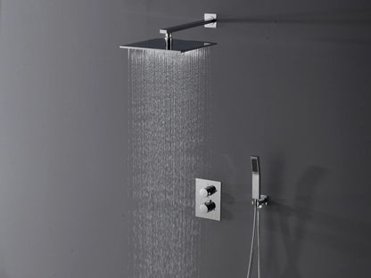 Thermostatische inbouw regendoucheset - Pointer Chroom